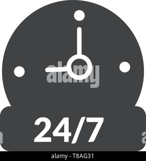 opening hour icon- Full editable opening hour vector icon for website or mobile. Stock Vector