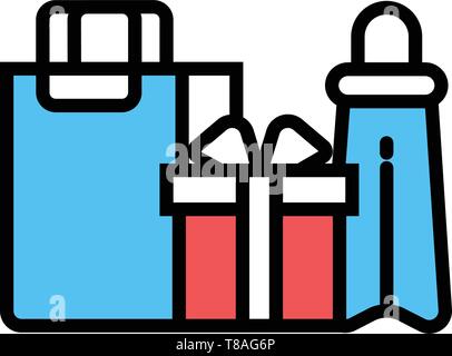 shopping bags icon- Full editable vector shopping bags icon for web or mobile. Stock Vector