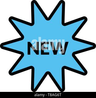 New vector icon- new sticker editable vector icon for website and mobile apps. Stock Vector