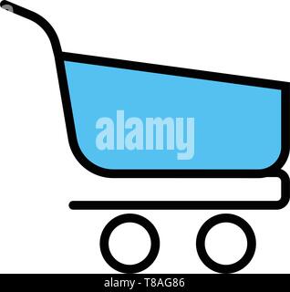 shopping cart icon- vector editable shopping cart icon for website or mobile. Stock Vector