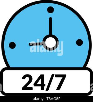 opening hour icon- Full editable opening hour vector icon for website or mobile. Stock Vector
