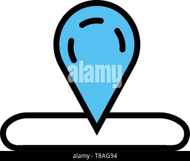Map, location icon- vector editable map, location icon for website and mobile app. Stock Vector