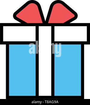 Gift box icon- vector gift box editable icon for website and mobile apps. Stock Vector