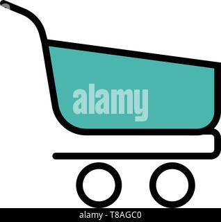 shopping cart icon- vector editable shopping cart icon for website or mobile. Stock Vector