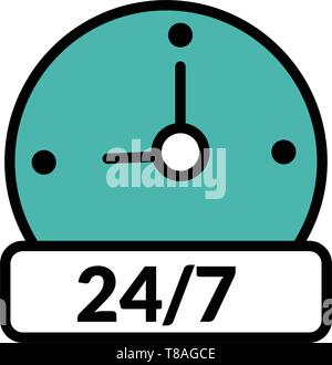 opening hour icon- Full editable opening hour vector icon for website or mobile. Stock Vector