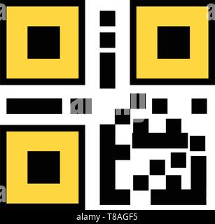 QR code, Bar code icon- vector editable QR code, Bar code icon for website and mobile apps Stock Vector