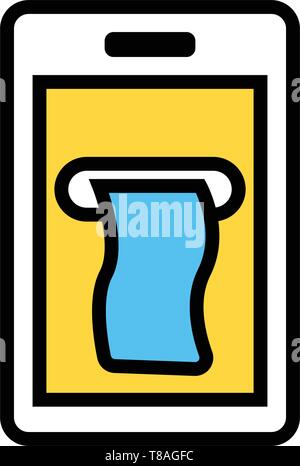 mobile payment icon- vector mobile payment editable icon for website and mobile apps. Stock Vector