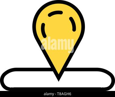 Map, location icon- vector editable map, location icon for website and mobile app. Stock Vector