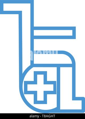 wheelchair healthcare and medical vector icon. Stock Vector