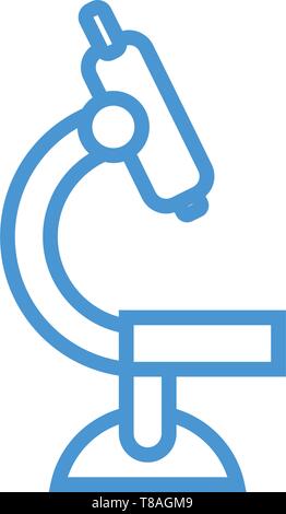 Microscope icon- vector Microscope illustration icon for healthcare or medical services. Stock Vector