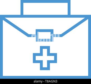Medical and health care bag- vector Medical and health care bag icon Stock Vector