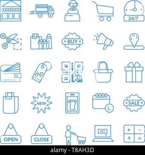 shopping, E-commerce icon - Vector shopping, E-commerce icon set for website or mobile. Stock Vector