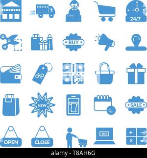 shopping, E-commerce icon - Vector shopping, E-commerce icon set for website or mobile. Stock Vector