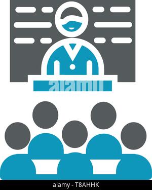 business presentation icon- vector symbol business presentation icon. Stock Vector