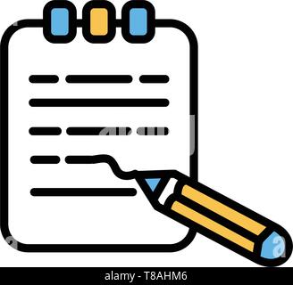 notepad icon- vector symbol notepad icon for website. Stock Vector