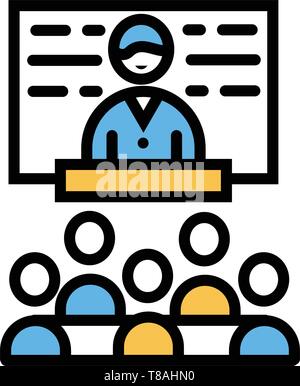 business presentation icon- vector symbol business presentation icon. Stock Vector