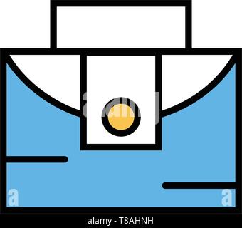 office bag- vector symbol business bag icon. Stock Vector