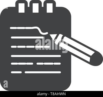 Write note icon vector vector symbol. Stock Vector