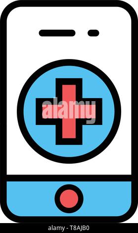 Healthcare & Medical Emergency call vector Icon. Stock Vector