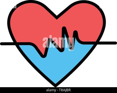 Heart Rate health care icon- Vector Heart Rate medical, health care icon. Stock Vector
