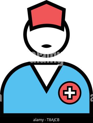 doctor, Nurse icon- vector doctor, nurse icon for website or mobile Stock Vector