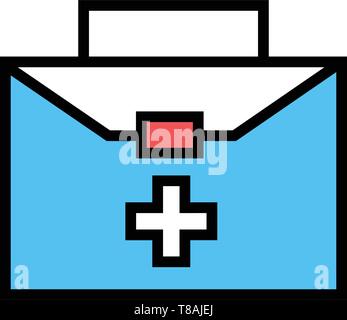 Medical and health care bag- vector Medical and health care bag icon Stock Vector
