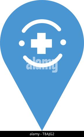 location icon- health care and medical location vector icon Stock Vector