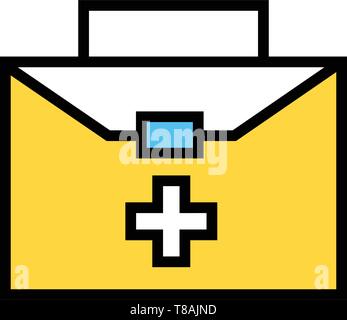 Medical and health care bag- vector Medical and health care bag icon Stock Vector