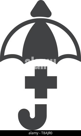 umbrella icon- Health care and medical vector icon. Stock Vector