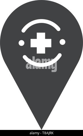 location icon- health care and medical location vector icon Stock Vector