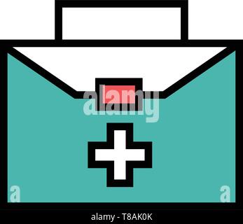 Medical and health care bag- vector Medical and health care bag icon Stock Vector