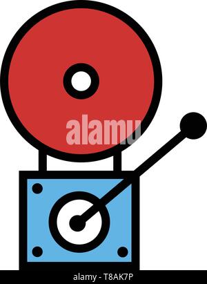 fire alarm icon. vector sign symbol Stock Vector