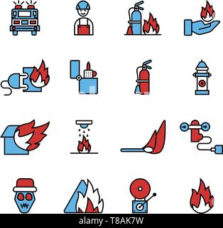 Fire brigade icon. vector sign symbol Stock Vector