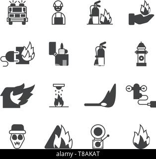 Fire brigade icon. vector sign symbol Stock Vector
