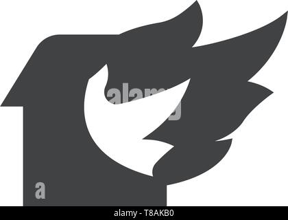 Home Fire icon. vector sign symbol Stock Vector