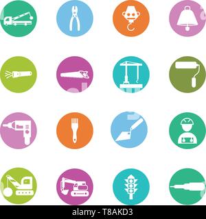 construction sing symbol- vector icon set. Stock Vector