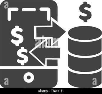 Mobile Payment icon. mobile payment vector perfect pixel icon for website or mobile apps Stock Vector
