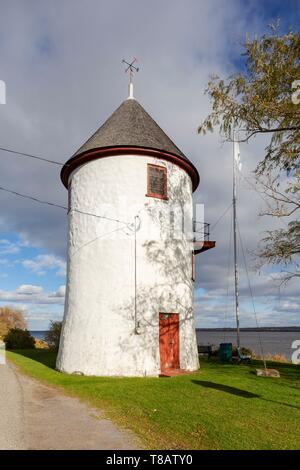 Canada, province de Québec, le Chemin du Roy, région de la Capitale Nationale Québec, Deschambault-Grondines, moulin à vent de Grondines Stock Photo