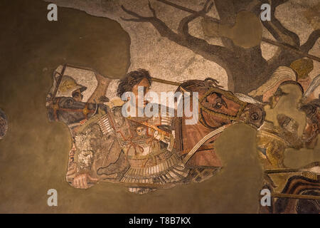 Alexander Mosaic, National Archaeological Museum, Naples, Italy Stock Photo