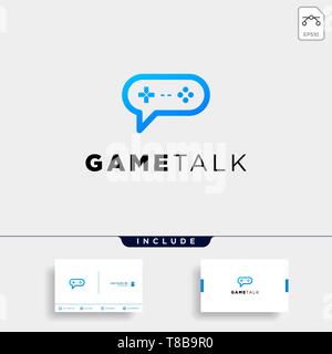 game talk logo design template vector illustration icon element Stock Vector