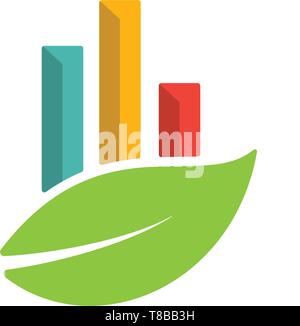 nature chart logo design info graphic symbol icon vector Stock Vector