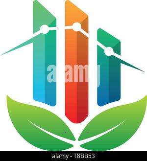 nature chart logo design info graphic symbol icon vector Stock Vector