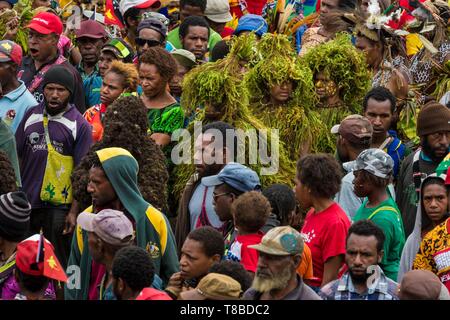 Papua New Guinea, Eastern Highlands Province, Goroka, Goroka Show festival, dancers Stock Photo