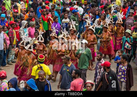 Papua New Guinea, Eastern Highlands Province, Goroka, Goroka Show festival, dancers Stock Photo