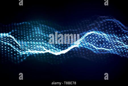 Woice wave background EPS 10 Vector. Abstract sound wave vector. Woman voice pulse frequency. Stock Vector