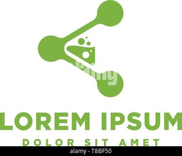 laboratory share logo design template vector illustration icon element Stock Vector