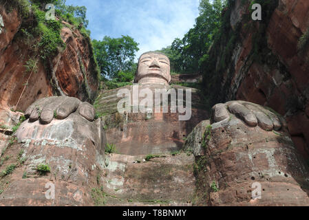 Giant Buddha at Leshan, Sichuan Province, China Stock Photo