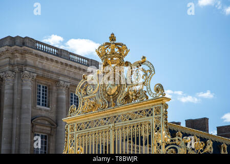 Versailles, France - august 6 2017 : view of the Palace of Versailles golden gate entrance. Stock Photo