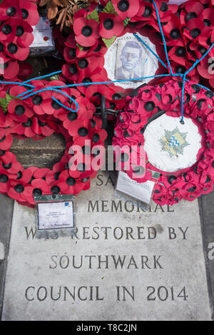 St Saviours Southwark War Memorial on Borough High Street, Southwark, London, UK Stock Photo