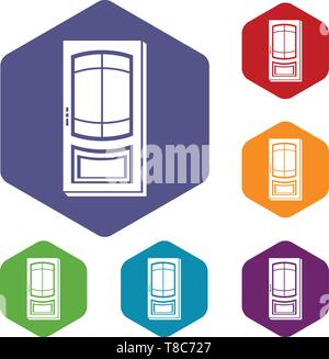 Exterior icons vector hexahedron Stock Vector